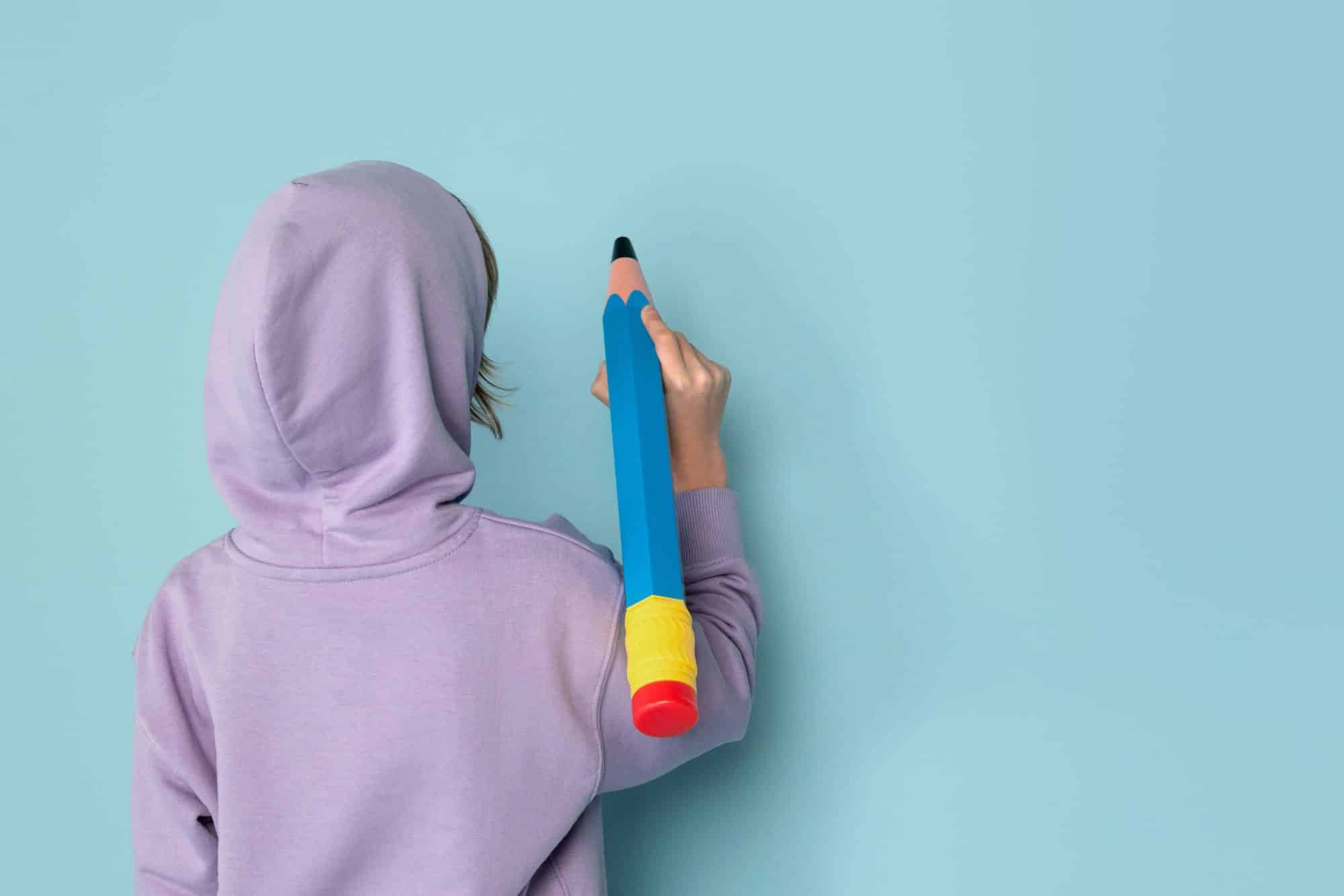 boy pencil huge